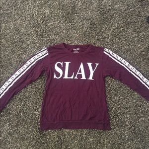 Long sleeved “SLAY” shirt